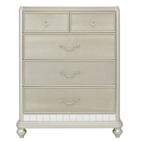 Tall Drawer Chest w/ Mirror Paneling
